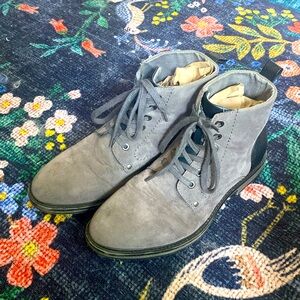 Grey faux suede boots